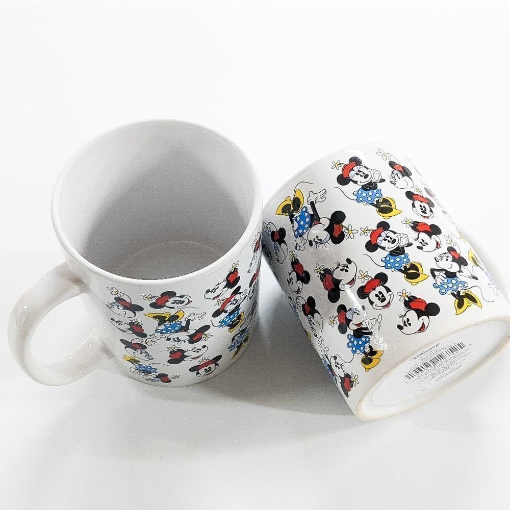 Set of Two, Vintage Disney Mugs, Minnie Mouse Mug Set
